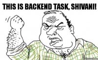 This is BACKEND task, Shivani!