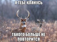 Я тебе клянусь такого больше не повторится