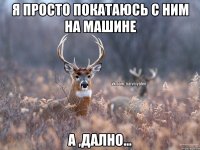 Я просто покатаюсь с ним на машине а ,дално...