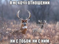 Я НЕ ХОЧУ ОТНОШЕНИЙ НИ С ТОБОЙ, НИ С НИМ