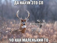 ДА НАХУЙ ЭТО СП ЧО КАК МАЛЕНЬКИЙ ТО