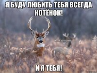 Я буду любить тебя всегда котёнок! И я тебя!