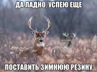 да ладно, успею еще поставить зимнюю резину