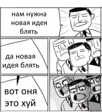 нам нужна новая идея блять да новая идея блять вот оня это хуй