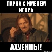 парни с именем игорь ахуенны!