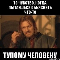 То чувство, когда пытаешься объяснить что-то тупому человеку