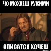 ЧО МОХАЕШ РУКИМИ ОПИСАТСЯ ХОЧЕШ