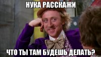 Нука расскажи что ты там будешь делать?