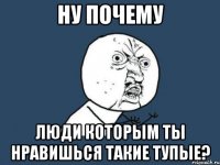 Ну почему Люди которым ты нравишься такие тупые?