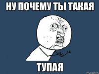 Ну почему ты такая ТУПАЯ