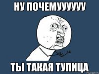 ну почемуууууу ты такая тупица