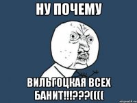 Ну почему Вильгоцкая всех банит!!!???((((