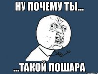 ну почему ты... ...такой лошара