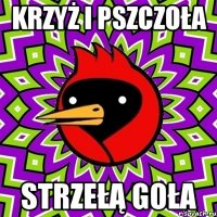 krzyż i pszczoła strzełą goła