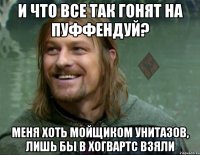 и что все так гонят на пуффендуй? меня хоть мойщиком унитазов, лишь бы в хогвартс взяли