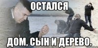 Остался Дом, сын и дерево.