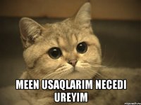  meen usaqlarim necedi ureyim