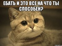 Ебать и это все на что ты способен? 