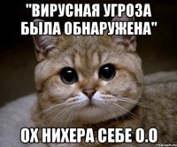 "Вирусная угроза была обнаружена" Ох нихера себе о.о