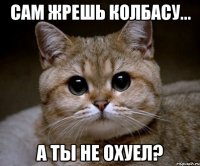 сам жрешь колбасу... а ты не охуел?