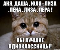 Аня, Даша , Юля , Лиза , Лена , Лиза , Лера ! Вы Лучшие одноклассницы!