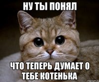 Ну ты понял что теперь думает о тебе котенька