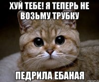 Хуй тебе! Я теперь не возьму трубку педрила ебаная