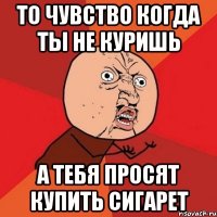 То чувство когда ты не куришь а тебя просят купить сигарет