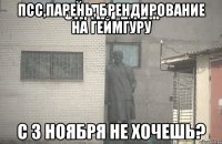 Псс,парень, брендирование на геймгуру с 3 ноября не хочешь?