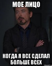 МОЕ ЛИЦО КОГДА Я ВСЕ СДЕЛАЛ БОЛЬШЕ ВСЕХ