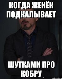 когда женёк подкалывает шутками про кобру