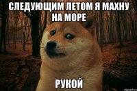 следующим летом я махну на море рукой