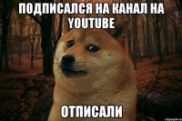 подписался на канал на YouTube отписали