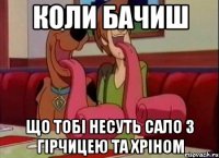 коли бачиш що тобі несуть сало з гірчицею та хріном