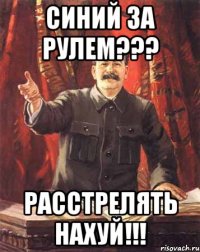 Синий за рулем??? Расстрелять нахуй!!!