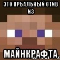 Это Ярьальный стив из Майнкрафта