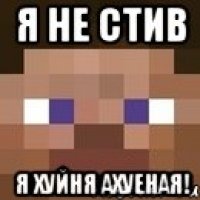 Я НЕ СТИВ Я ХУЙНЯ АХУЕНАЯ!