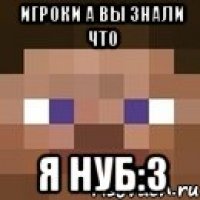 игроки а вы знали что я нуб:3