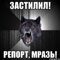 ЗАСТИЛИЛ! РЕПОРТ, МРАЗЬ!