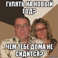 гулять на новый год? чем тебе дома не сидится?