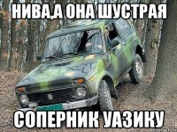 НИВА,А ОНА ШУСТРАЯ СОПЕРНИК УАЗИКУ