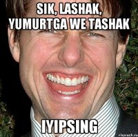 Sik, lashak, yumurtga we tashak Iyipsing