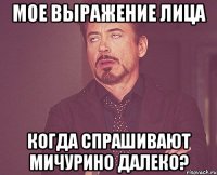 мое выражение лица когда спрашивают мичурино далеко?