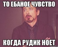 То ебаное чувство когда Рудик ноет