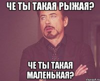 че ты такая рыжая? че ты такая маленькая?