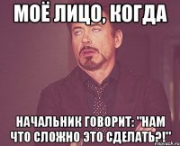 Моё лицо, когда Начальник говорит: "Нам что сложно это сделать?!"