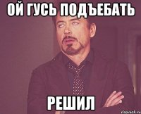 Ой Гусь Подъебать решил