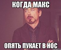 когда макс опять пукает в нос