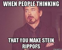 WHEN PEOPLE THINKING THAT YOU MAKE STEIN RIPPOFS