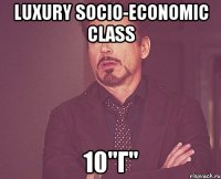 Luxury socio-economic class 10"Г"